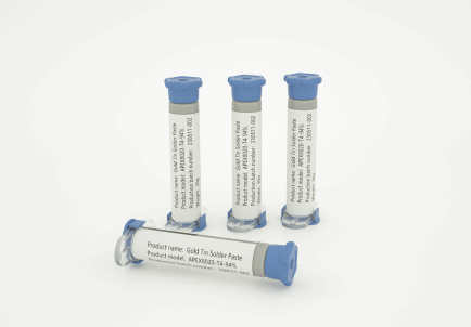 Gold tin solder paste